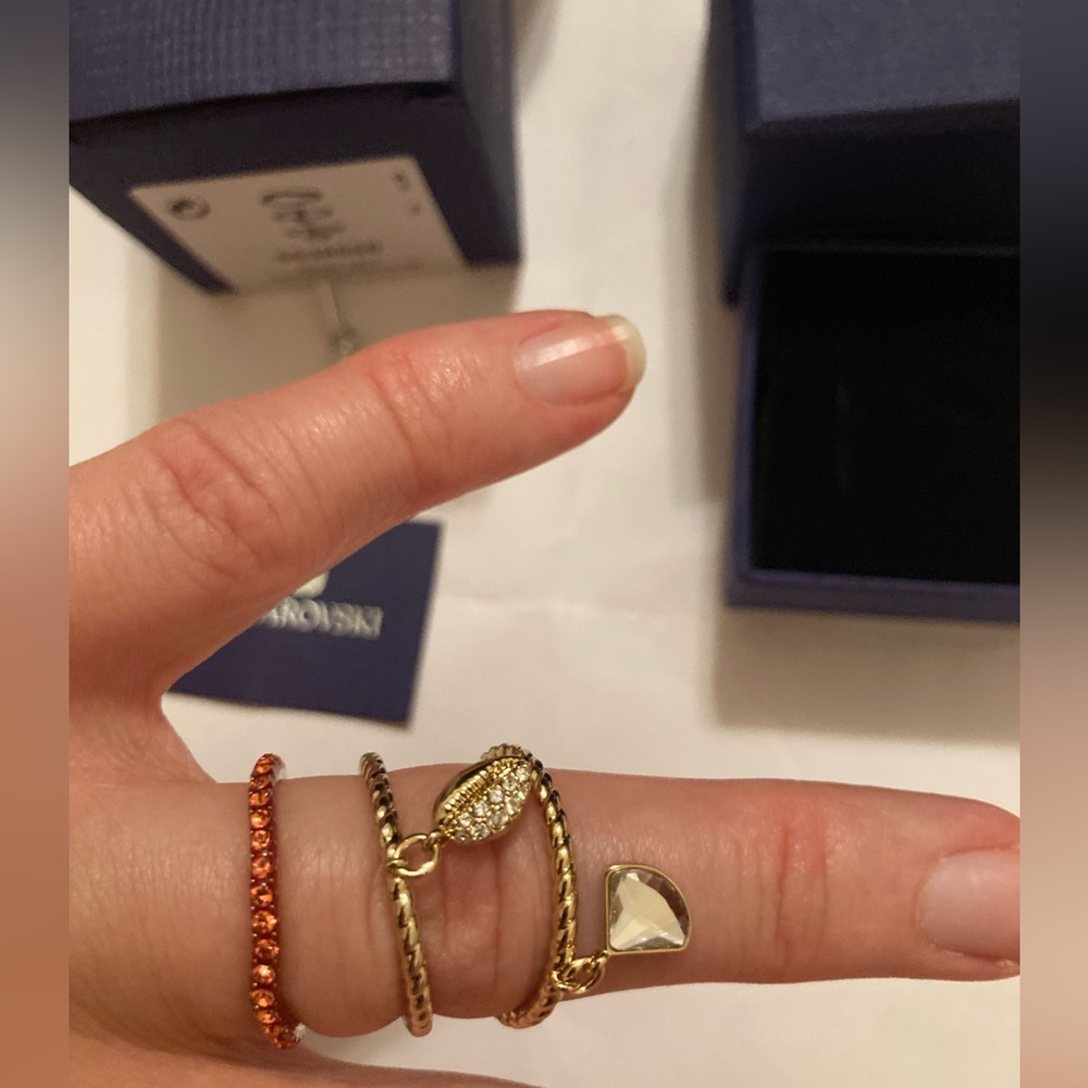 Swarovski Three Ring Stack - Picture 3 of 8